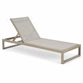 Tumbona de aluminio con textileno beige exterior