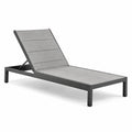 Tumbona de aluminio con respaldo ajustable y asiento de Textilene gris
