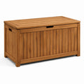 Baúl de madera de acacia marrón