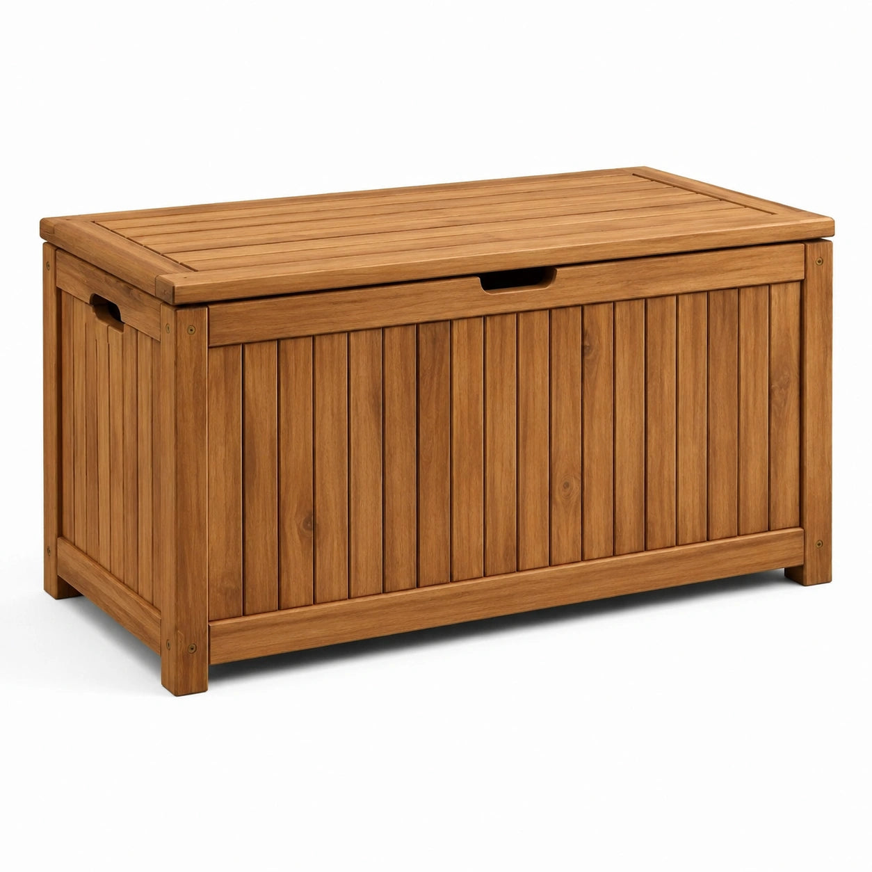 Baúl de madera de acacia marrón