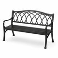 Banco de metal negro para exteriores 120 cm
